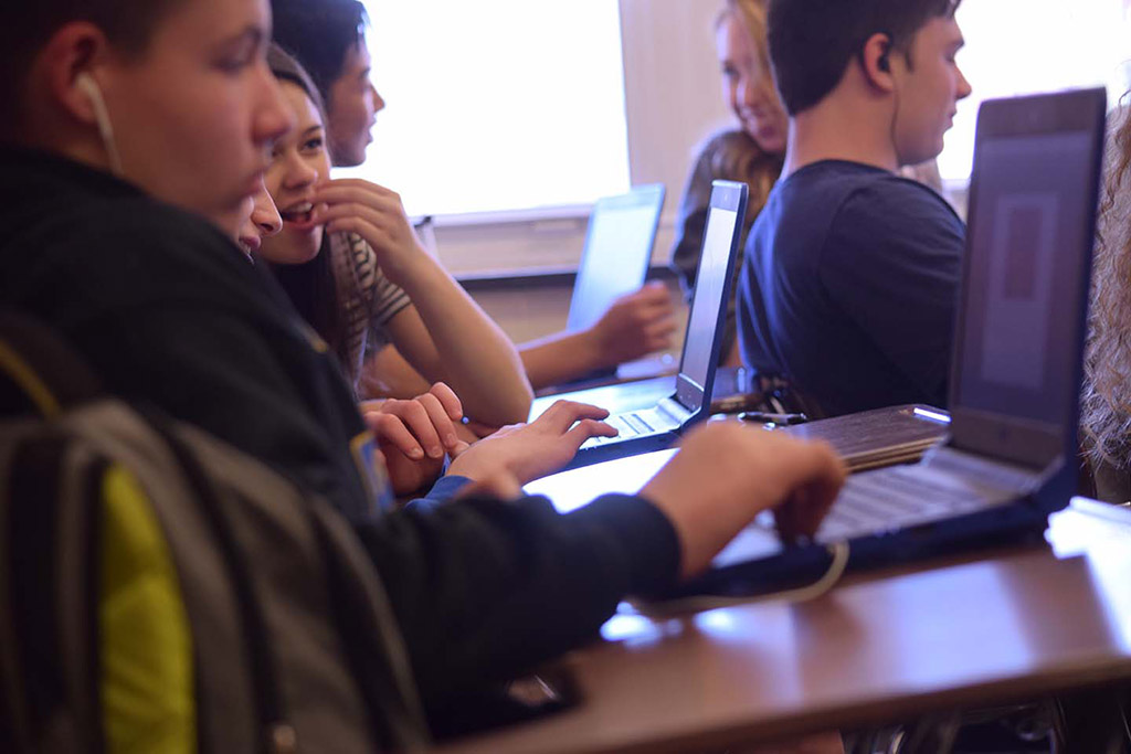 Students on their computers