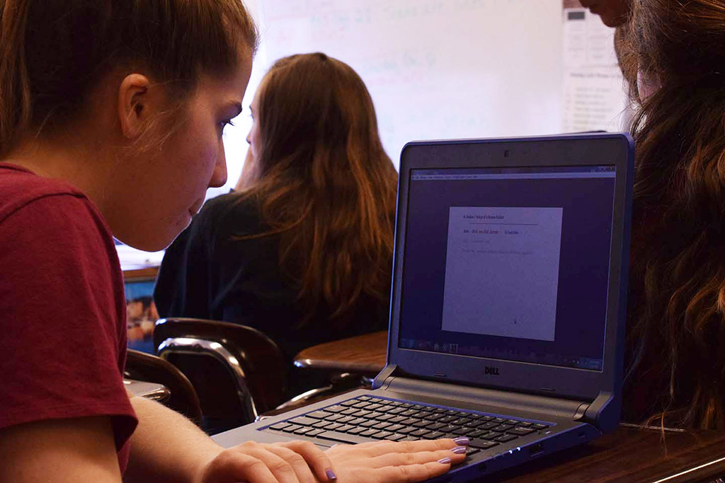 Students on their computers